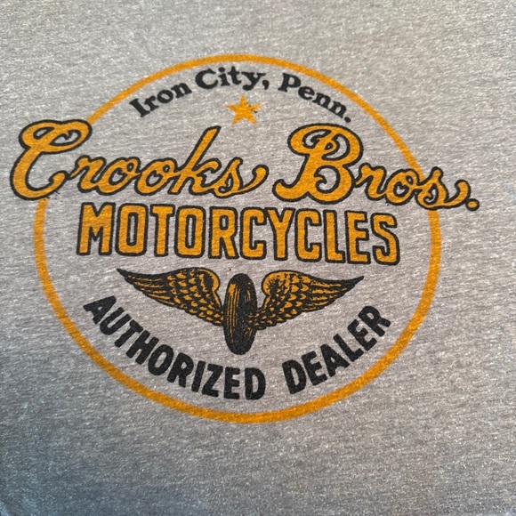 Lucky Brand Crooks Bros Motorcycles Men's Gray Graphic Tee Size XXL - Picture 5 of 8